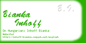 bianka inhoff business card